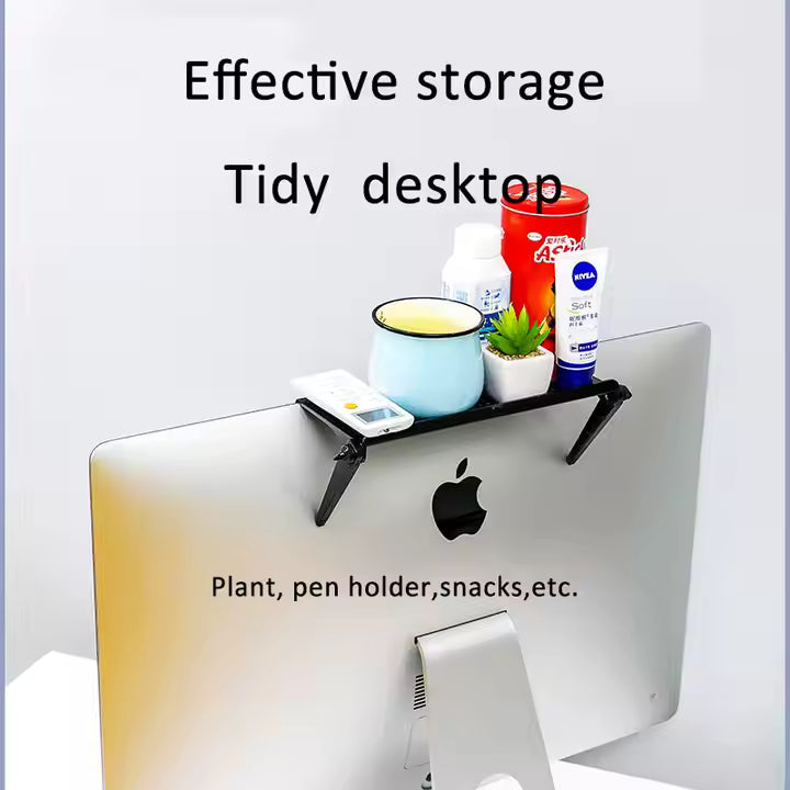 Compact Adjustable Monitor Stand Riser – Small Space Desk Organizer