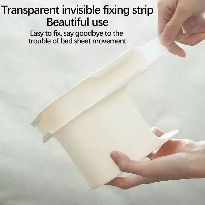 Set of 4 Corner Fitted Sheet Holders – Adjustable Elastic Bed Sheet Straps