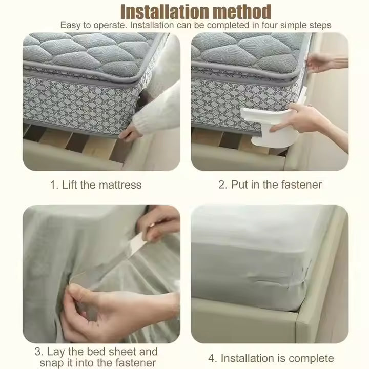 Set of 4 Corner Fitted Sheet Holders – Adjustable Elastic Bed Sheet Straps