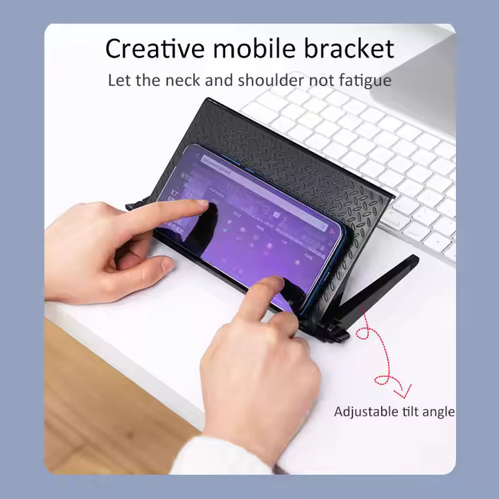 Compact Adjustable Monitor Stand Riser – Small Space Desk Organizer