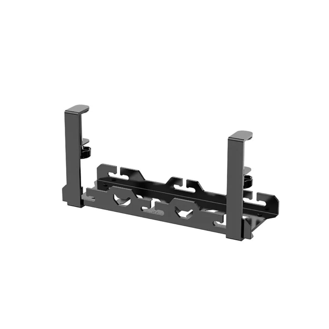 Clamp-On Under Desk Cable Management Tray – Steel Wire Organizer for Office & Gaming Setup