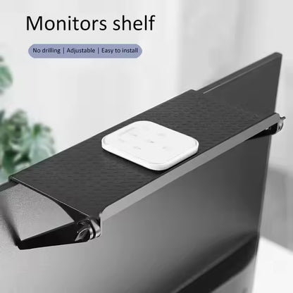 Compact Adjustable Monitor Stand Riser – Small Space Desk Organizer