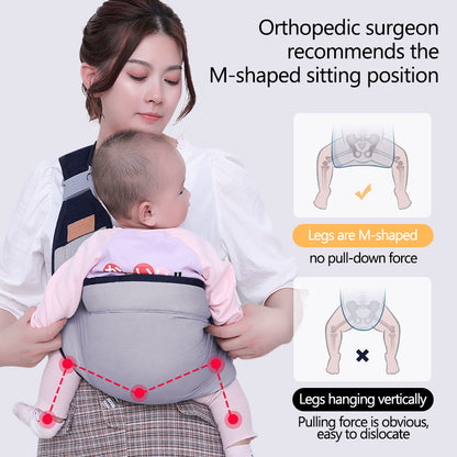 Baby Sling Wrap Carrier – Soft & Breathable Newborn Holder for Hands - Free Comfort