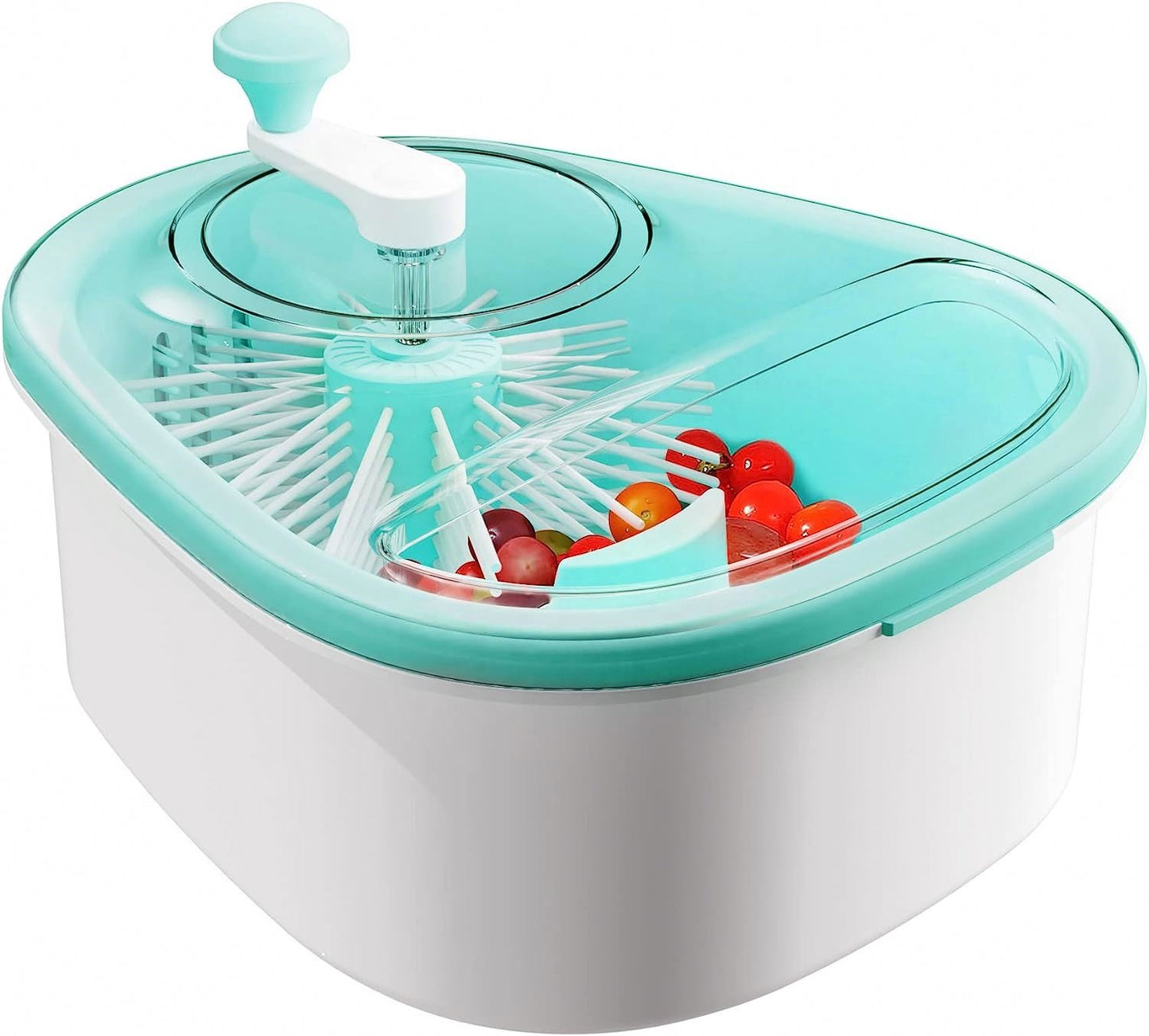 Fruit and vegetables cleaner on a white background