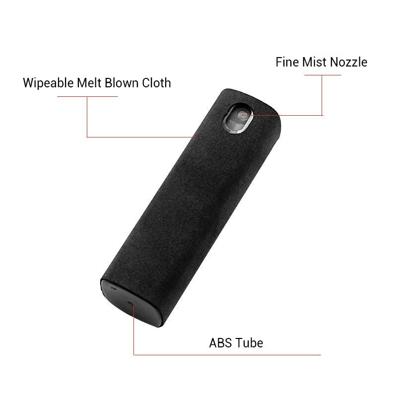 Portable Screen Cleaner Spray with Microfiber Wipe – 10ml Anti-Dust Cleaning Tool