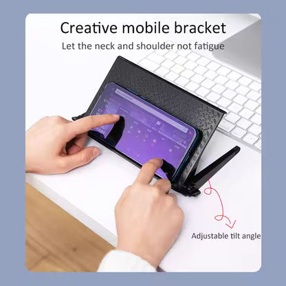 Compact Adjustable Monitor Stand Riser – Small Space Desk Organizer