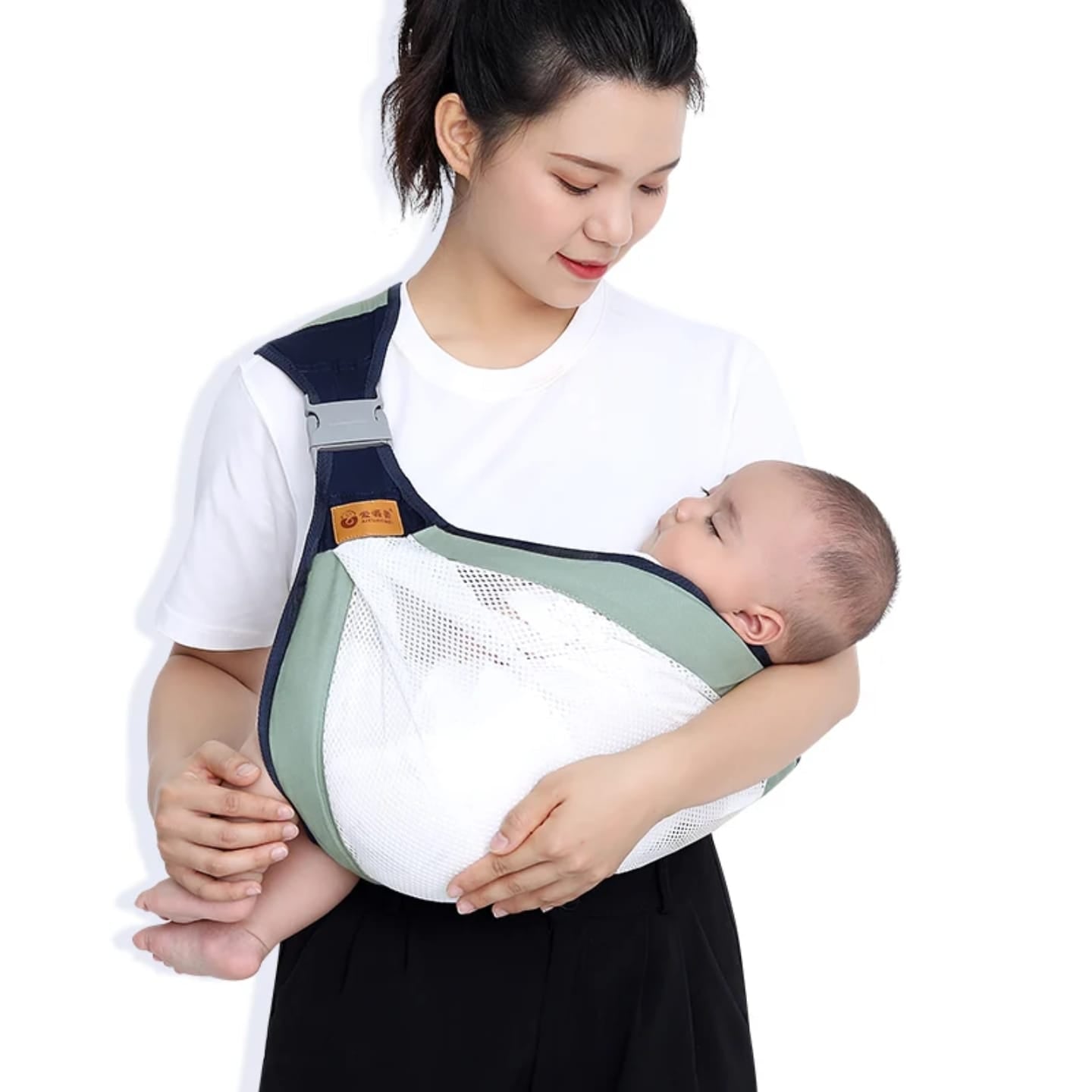 Baby Sling Wrap Carrier – Soft & Breathable Newborn Holder for Hands - Free Comfort