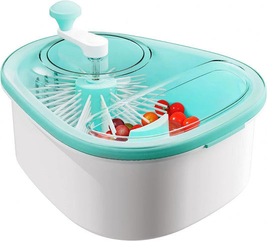 Manual Fruit & Vegetable Spinner – Wash, Rinse & Dry with Easy-Crank Handle