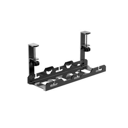 Clamp-On Under Desk Cable Management Tray – Steel Wire Organizer for Office & Gaming Setup